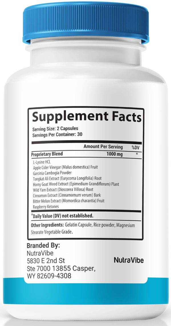 Envase cápsulas NutraVibe Healthy Flow para bienestar