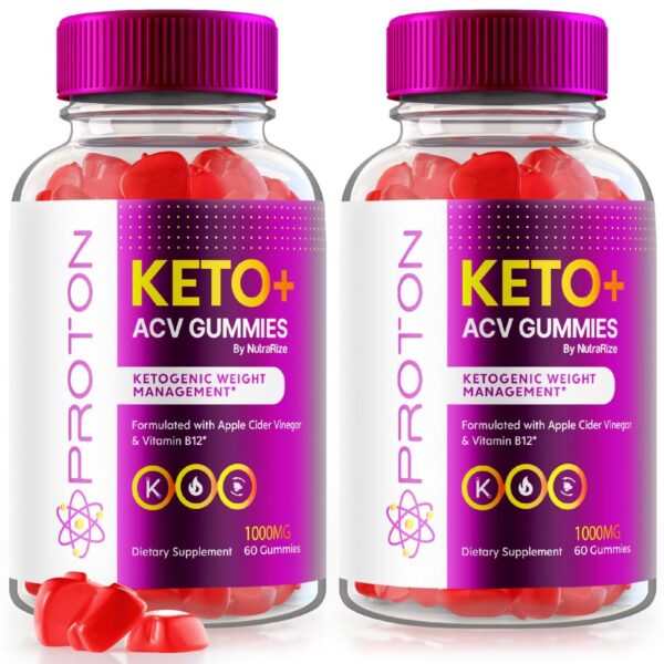 NutraRize Proton Keto+ ACV gomitas paquete 2 para pérdida de peso