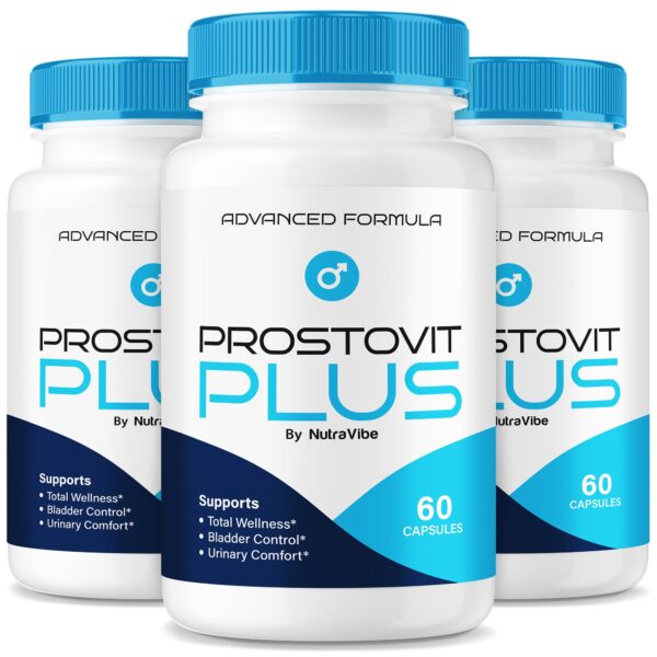 Paquete de 3 Prostovit Plus cápsulas para salud prostática