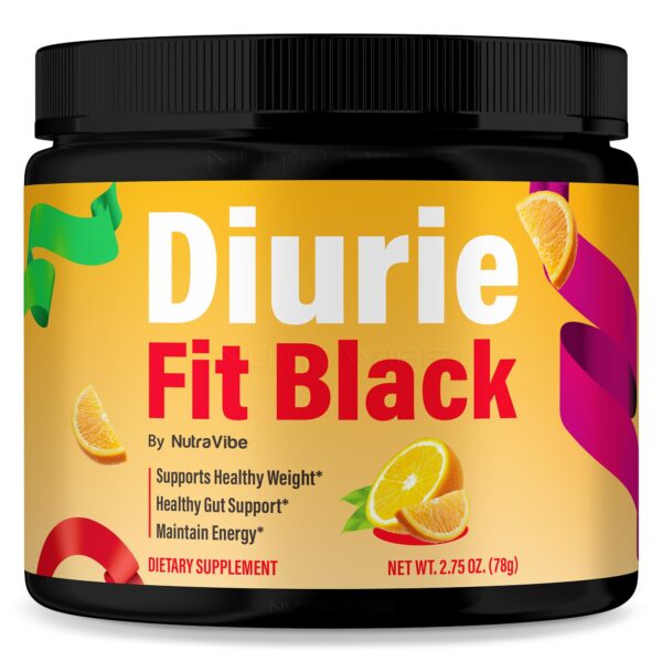 Frente del envase NutraVibe Diurie Fit Black Powder