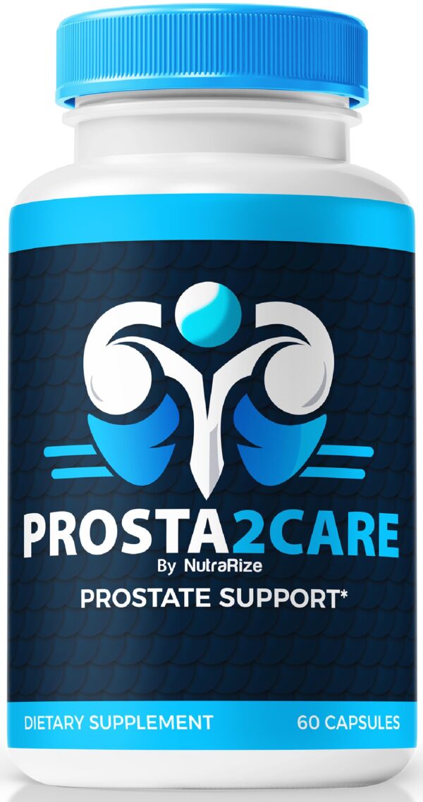 Frasco cápsulas NutraRize Prosta2Care apoyo salud prostática 60 uds