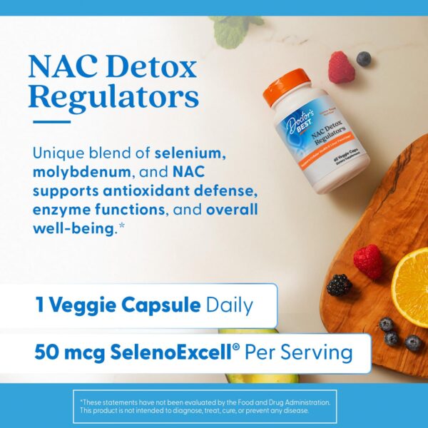 Doctors Best NAC Detox con cápsulas veganas