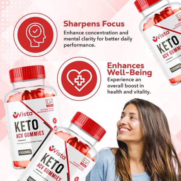 Gomitas Vista Keto ACV con ingredientes naturales para salud
