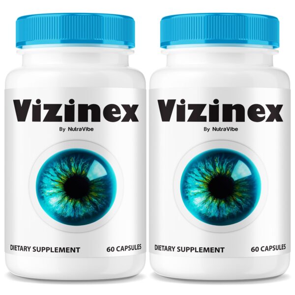 Frasco del suplemento Vizinex cápsulas para cuidado ocular diario
