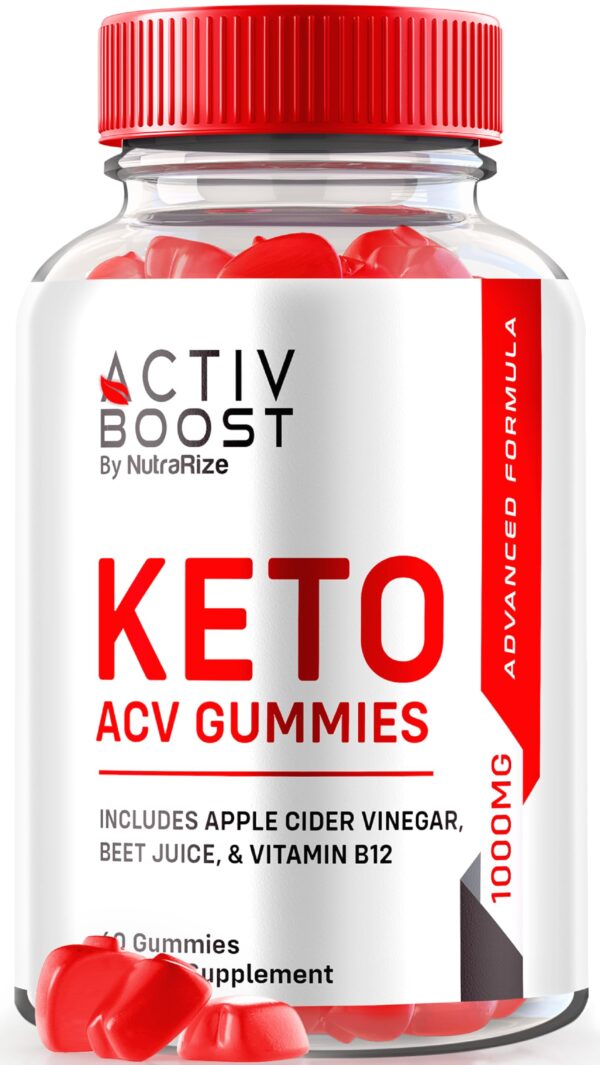 NutraRize Activ Boost Keto ACV Gomitas frasco