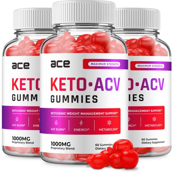 Paquete gomitas Ace Keto ACV control peso 180 unidades