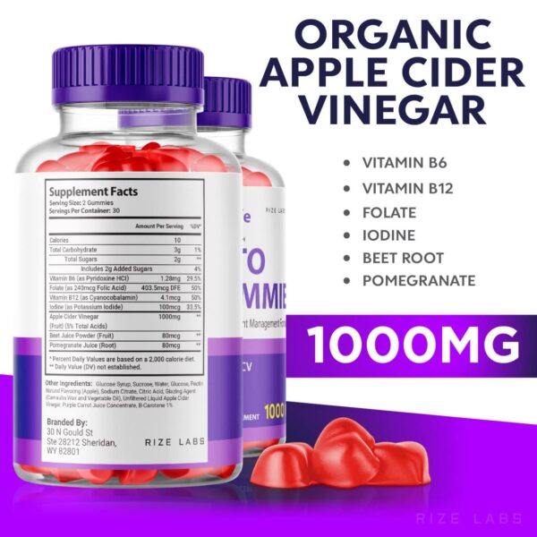 Gomitas BioLyfe Keto ACV destacando fórmula avanzada