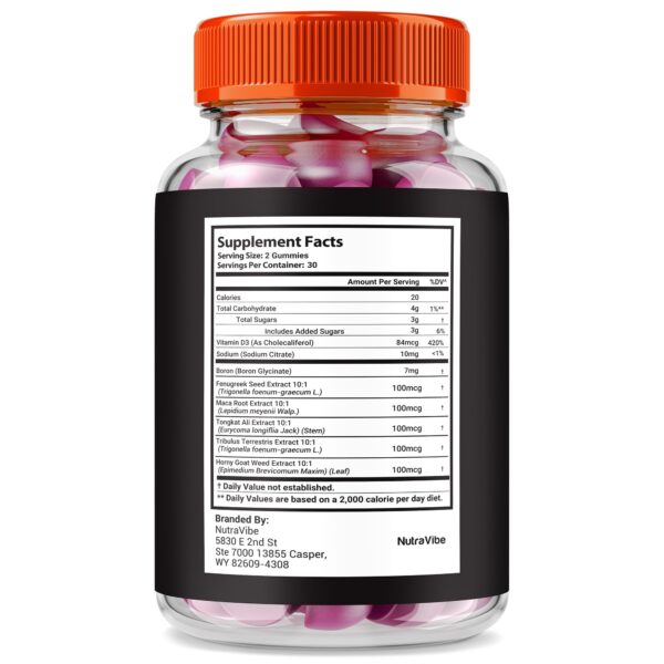 Envase de Gomitas AlphaIgnite Max de NutraVibe.