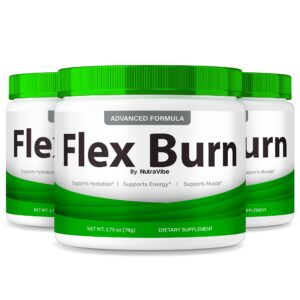 Paquete de 3 NutraRize Flex Burn polvo para energía y rendimiento