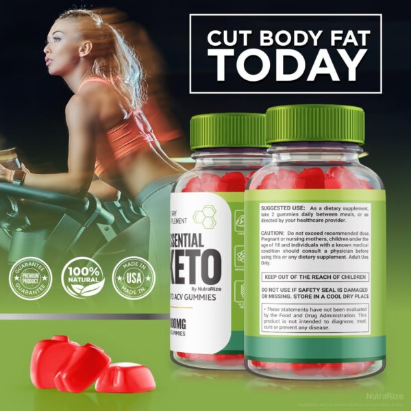 Gomitas Essential Keto ACV NutraRize paquete para perder peso