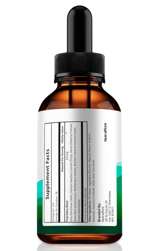 Detalle frascos EazBurn gotas NutraRize salud y fitness