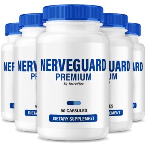 Paquete de NerveGuard Premium NutraVibe con 300 cápsulas para nervios saludables
