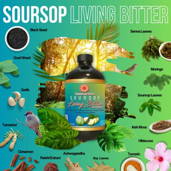 Mezcla natural de hierbas amargos guanábana shilajit