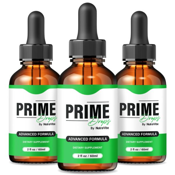 Frente del frasco Prime Drops para hombres