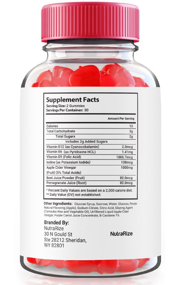 Detalle del frasco de gomitas Boostline Keto ACV