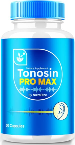 Botella de cápsulas Tonosin Pro Max para salud del oído