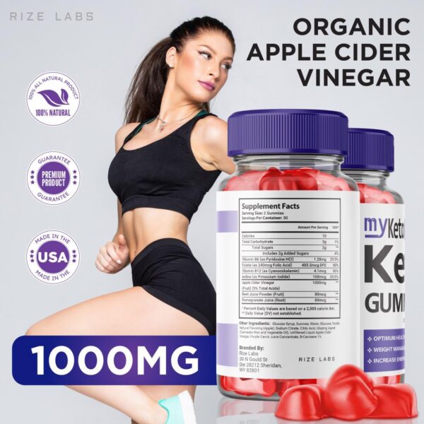 Botella detalle gomitas My Keto ACV 60 unidades