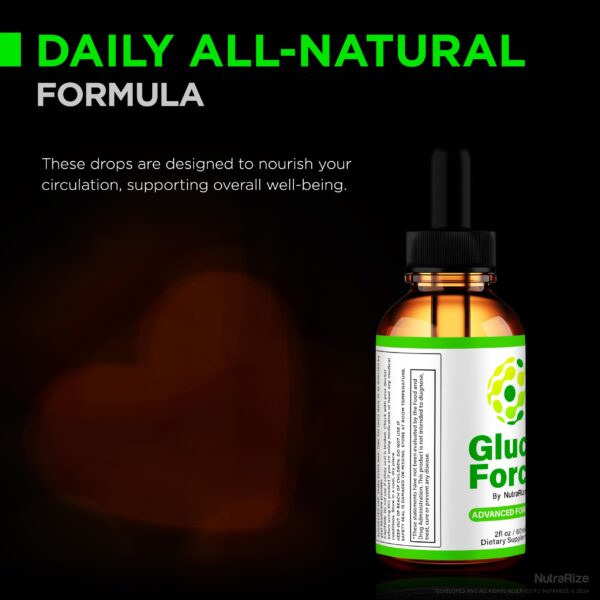 Suplemento Gluco Force gotas fórmula natural NutraRize