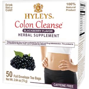 Té limpiador colon Hyleys sabor zarzamora caja 6 paquetes