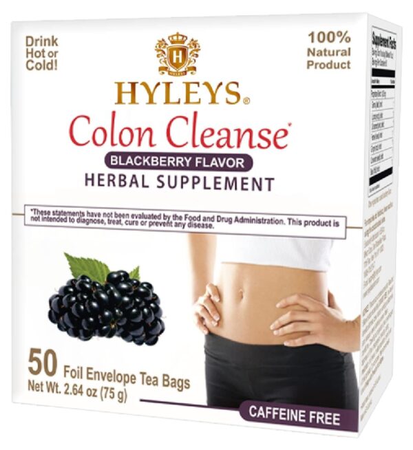 Té limpiador colon Hyleys sabor zarzamora caja 6 paquetes