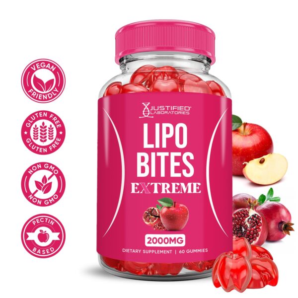 Gomitas naturales lipo bites 2000mg vinagre sidra manzana