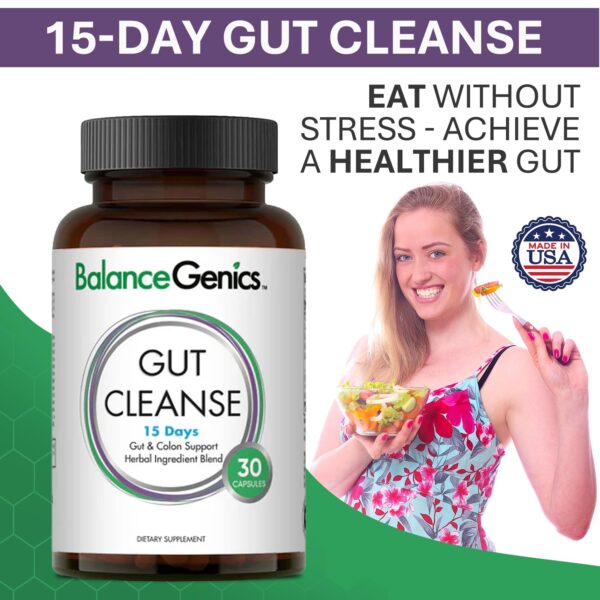 Suplemento detox colon BalanceGenics para salud digestiva