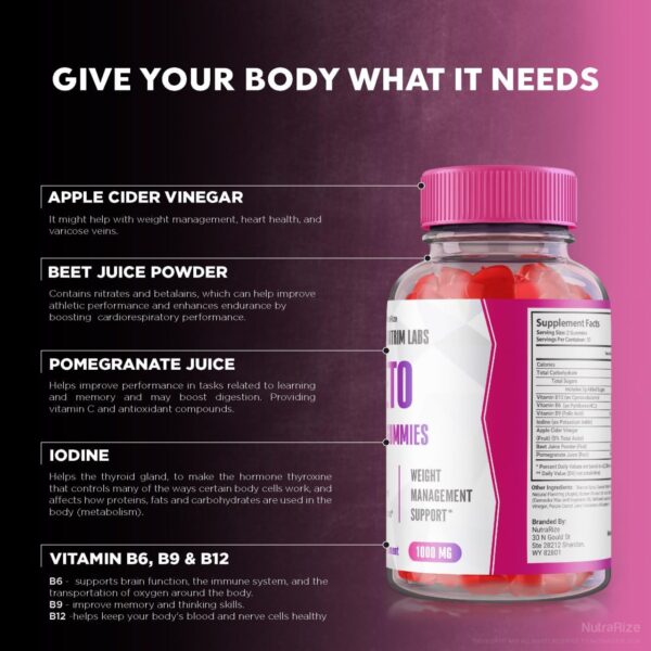 Gominolas Nutratrim Labs Keto ACV para control de grasa abdominal