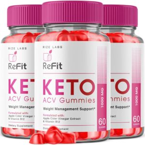 Paquete gomitas Refit Keto ACV rize labs 180 unidades para perder peso