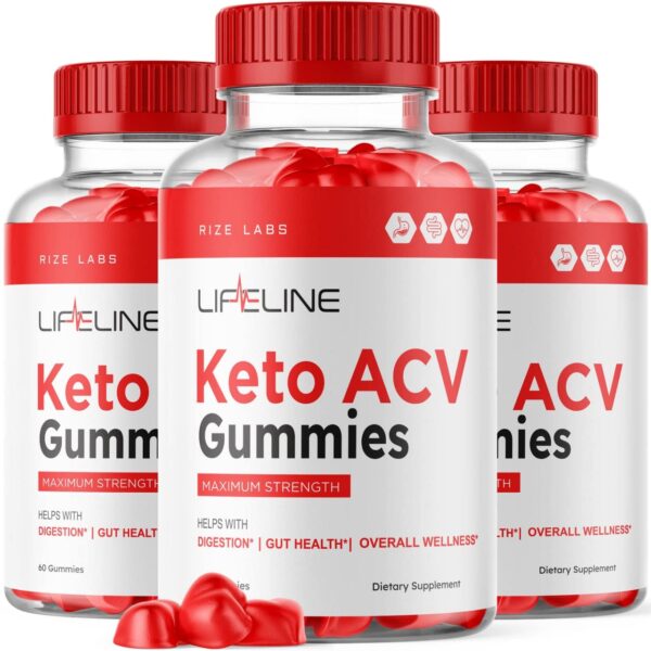 rize labs Lifeline Keto + ACV Gominolas 180 unidades paquete triple