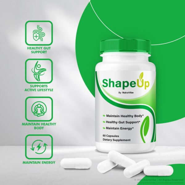 Frasco ShapeUp Capsules sobre fondo blanco