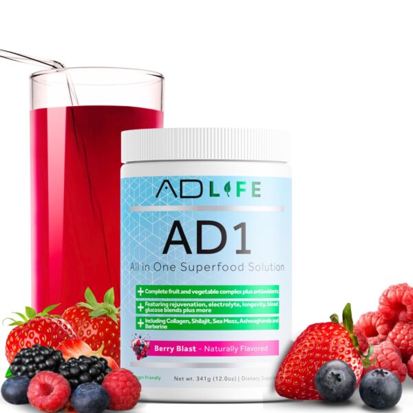 Etiqueta frontal Project AD AD1 suplemento superfoods 24 porciones