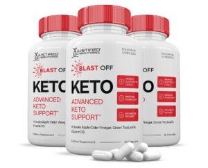 Blast Off Keto ACV pastillas suplemento botella 180 cápsulas
