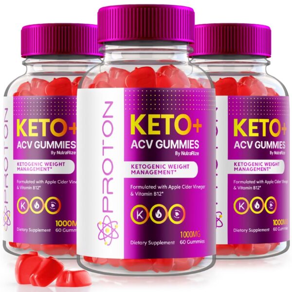 NutraRize Proton Keto ACV gomitas paquete de 3