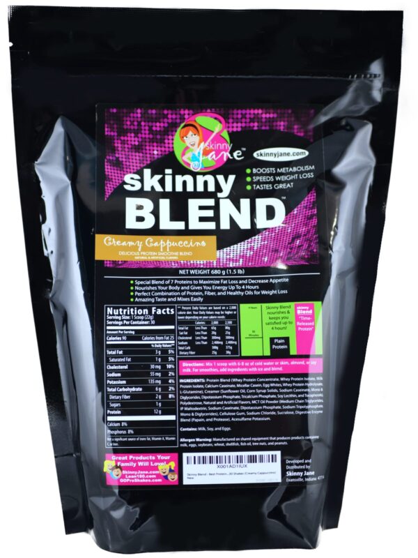 Skinny Blend batido proteína sabor cappuccino 30 porciones