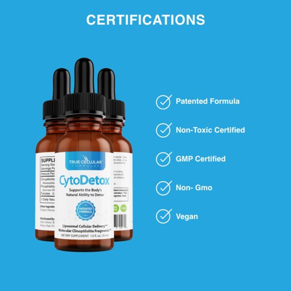 Frasco CytoDetox detox celular con tecnología liposomal