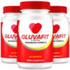 Paquete de tres botellas cápsulas Gluvafit favorable para circulación