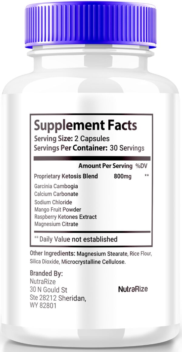 MicroBio Keto suplemento para pérdida de peso botella lateral