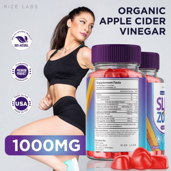 Slim Zone Keto ACV gomitas para energía y quema de grasa