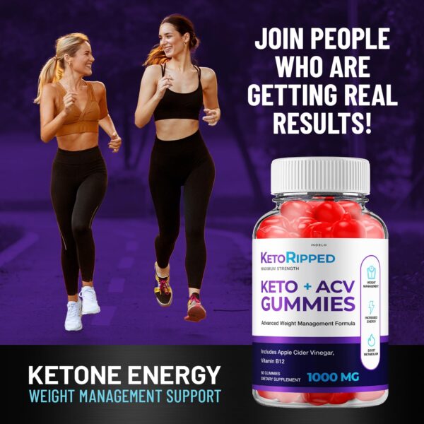 Presentación de gomitas Keto Ripped ACV para dieta cetogénica