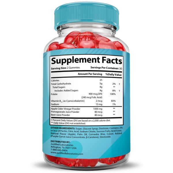 Frasco Gomitas Tru Bio Keto ACV veganas sin gluten