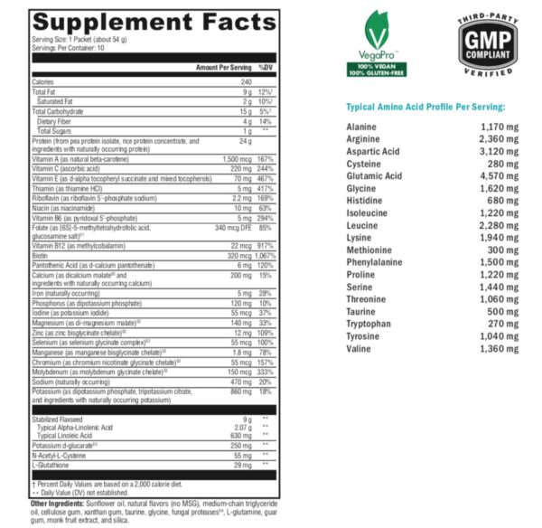 Producto XYMOGEN batido de proteína vegano y detox