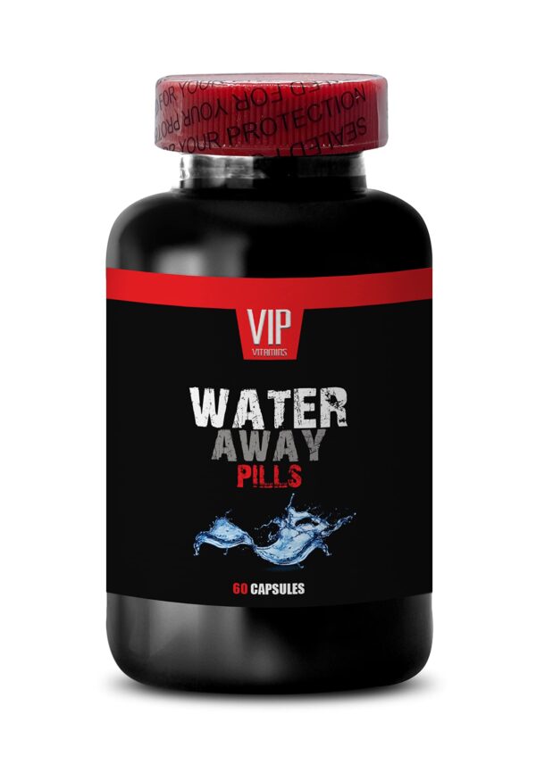 Frasco negro Water Away con suplemento natural diurético