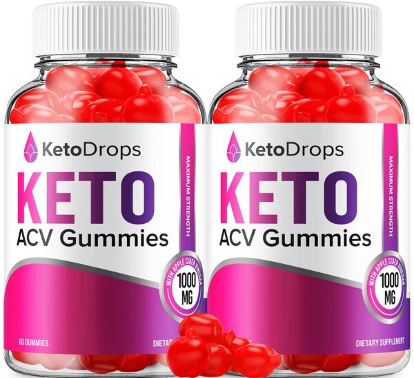 Keto Drops gomitas ACV paquete doble para control de peso