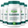 Frasco de Healthy Flow Cleanse con etiqueta frontal