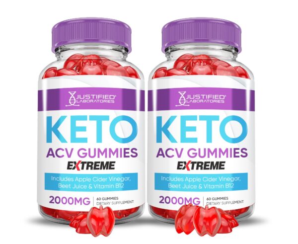 Gomitas keto acv 2000mg paquete doble sabor manzana y granada