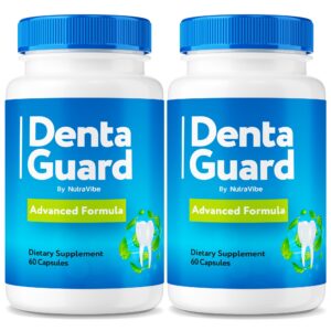 Botella de cápsulas Denta Guard para cuidado bucal y encías