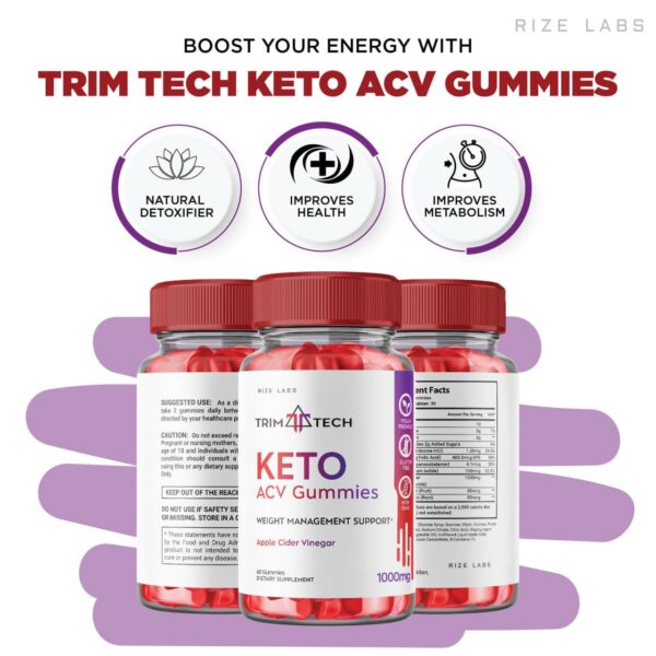 Paquete de gomitas Trim Tech Keto para pérdida de peso saludable