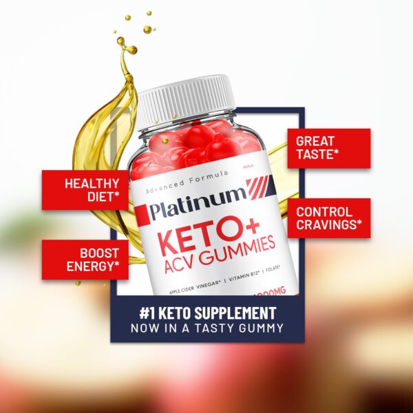 Suplemento keto Platinum con vinagre sidra manzana y antioxidantes