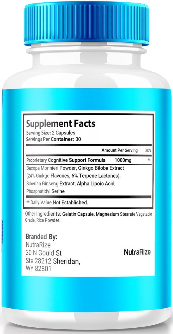 Version 1.0.0 Suplemento Memoria cápsulas para mejorar memoria y enfoque 180 unidades