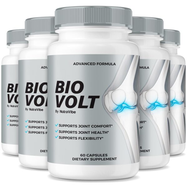 Frasco de cápsulas Biovolt soporte articular para movilidad y flexibilidad